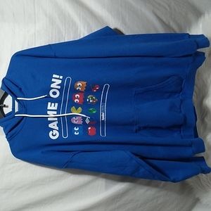 SALE! RARE! Anvil Game On Pac-Man Vtg Hoodie Sz.XL Gently Worn (BX52)